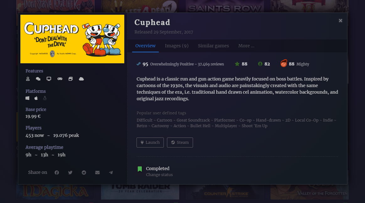 Steam Backlog, a free tool to organize your Steam library